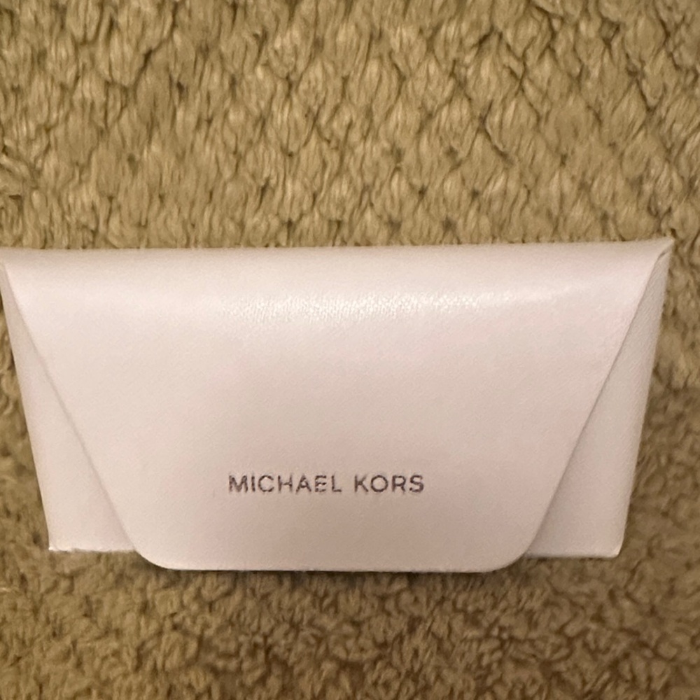 Michael Kors Cream Eyeglass Case